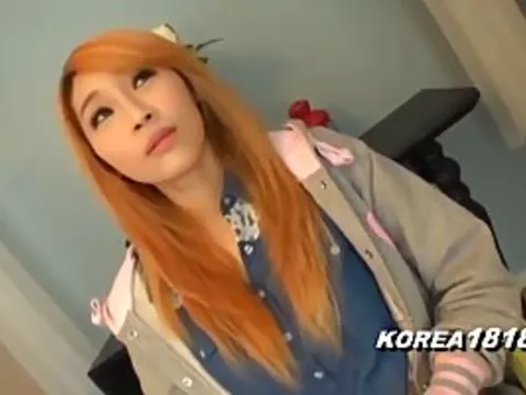 Korean honey with orange hair is