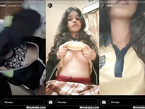 This hot Desi belle is caught in a